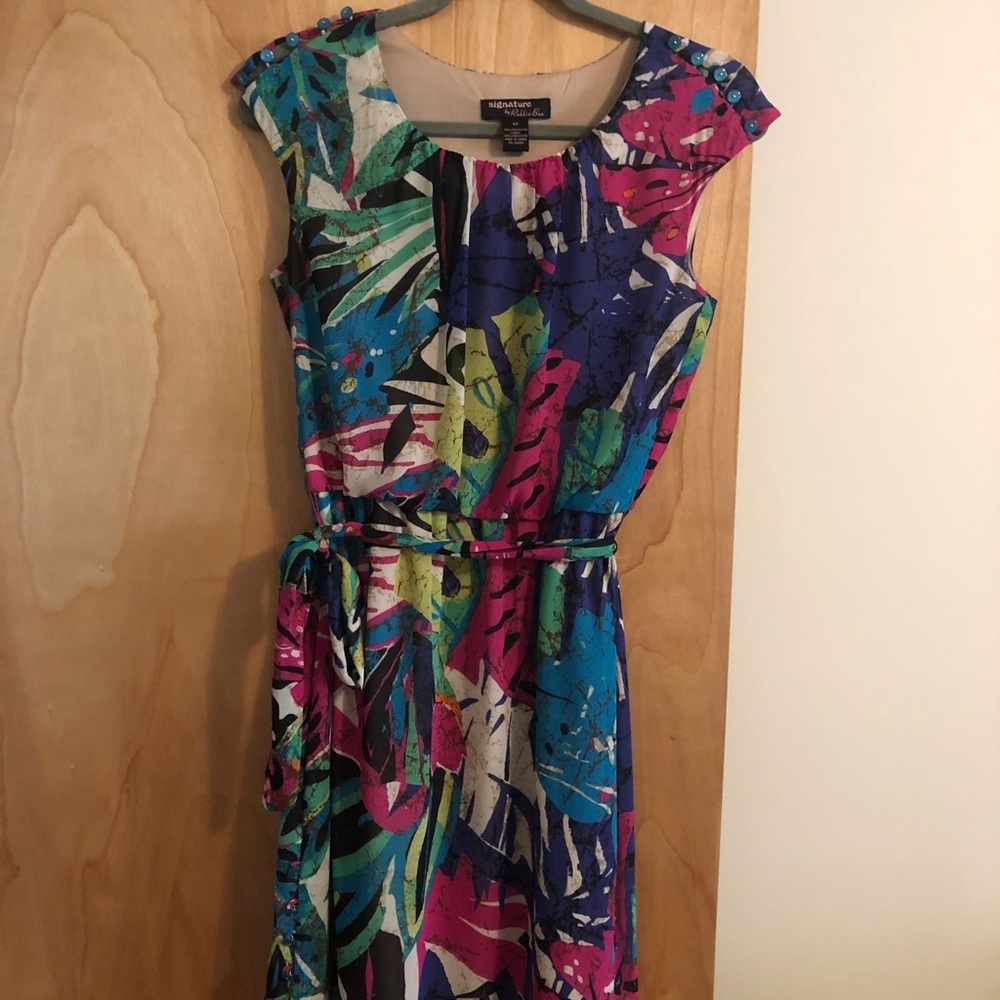 Signature by Robbie Bee colorful dress size 4P